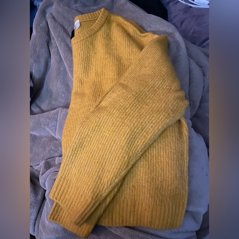 Yellow thick sweater